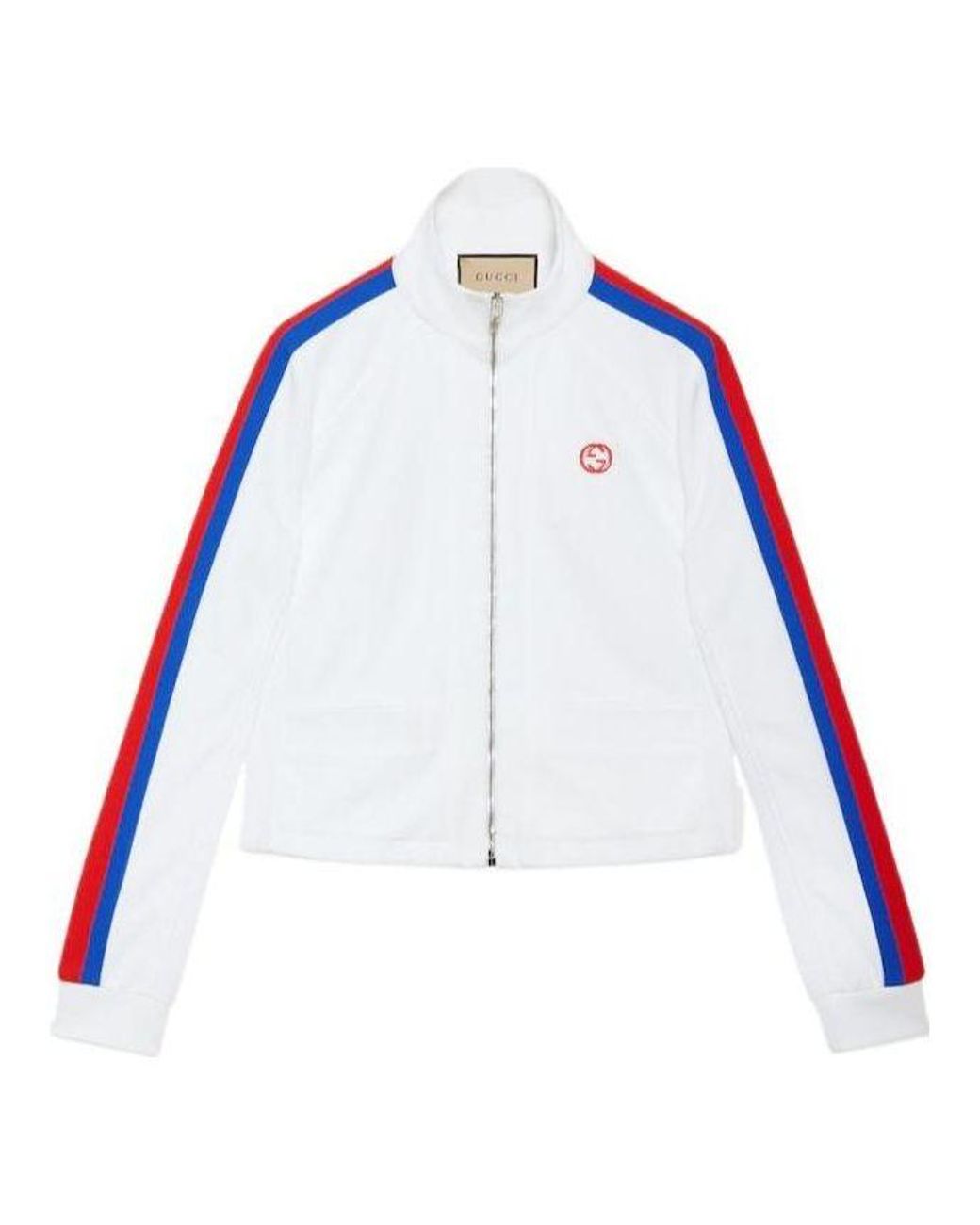Gucci Blue (Wmns) Technical Jersey Zip Jacket With Web 'Off'
