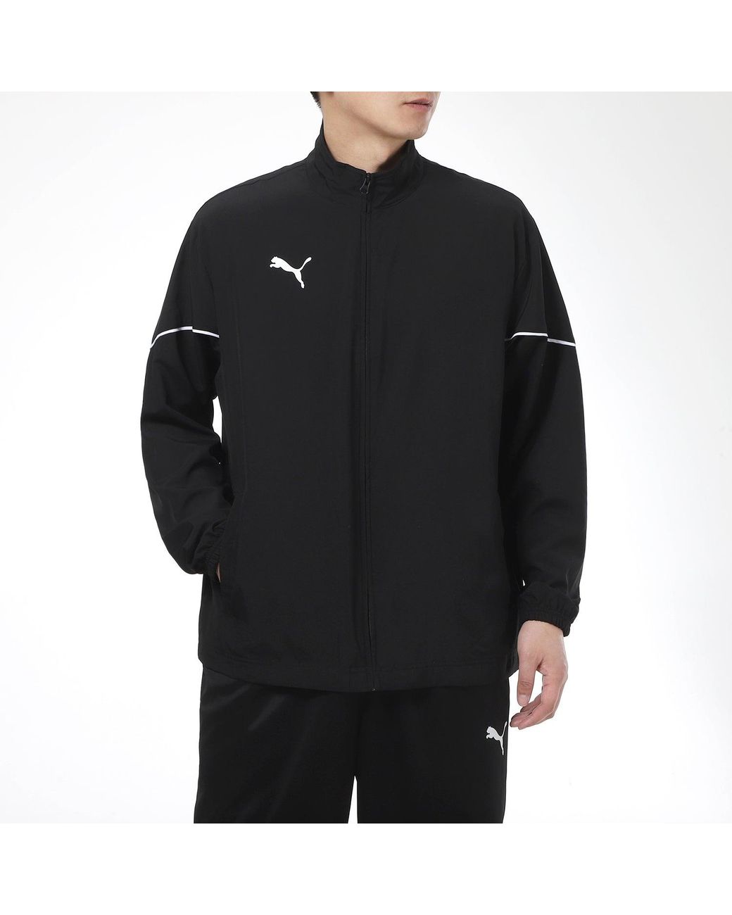 PUMA Black Team Rise Sideline Jacket for men