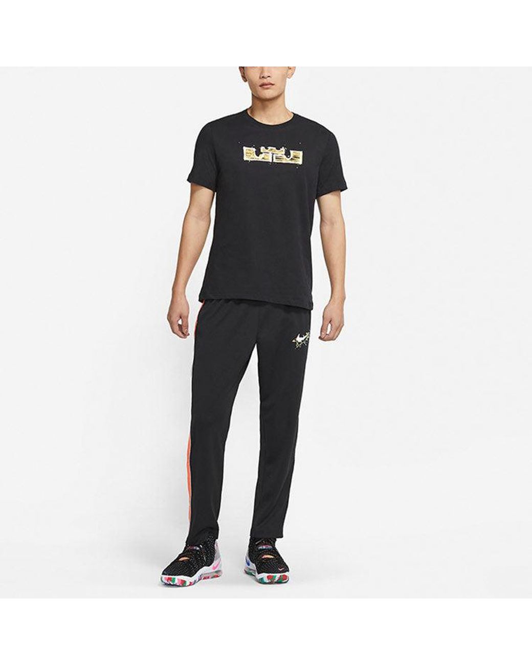 Nike Black As Nk Dry Lbj Ssnl Logo Tee for men