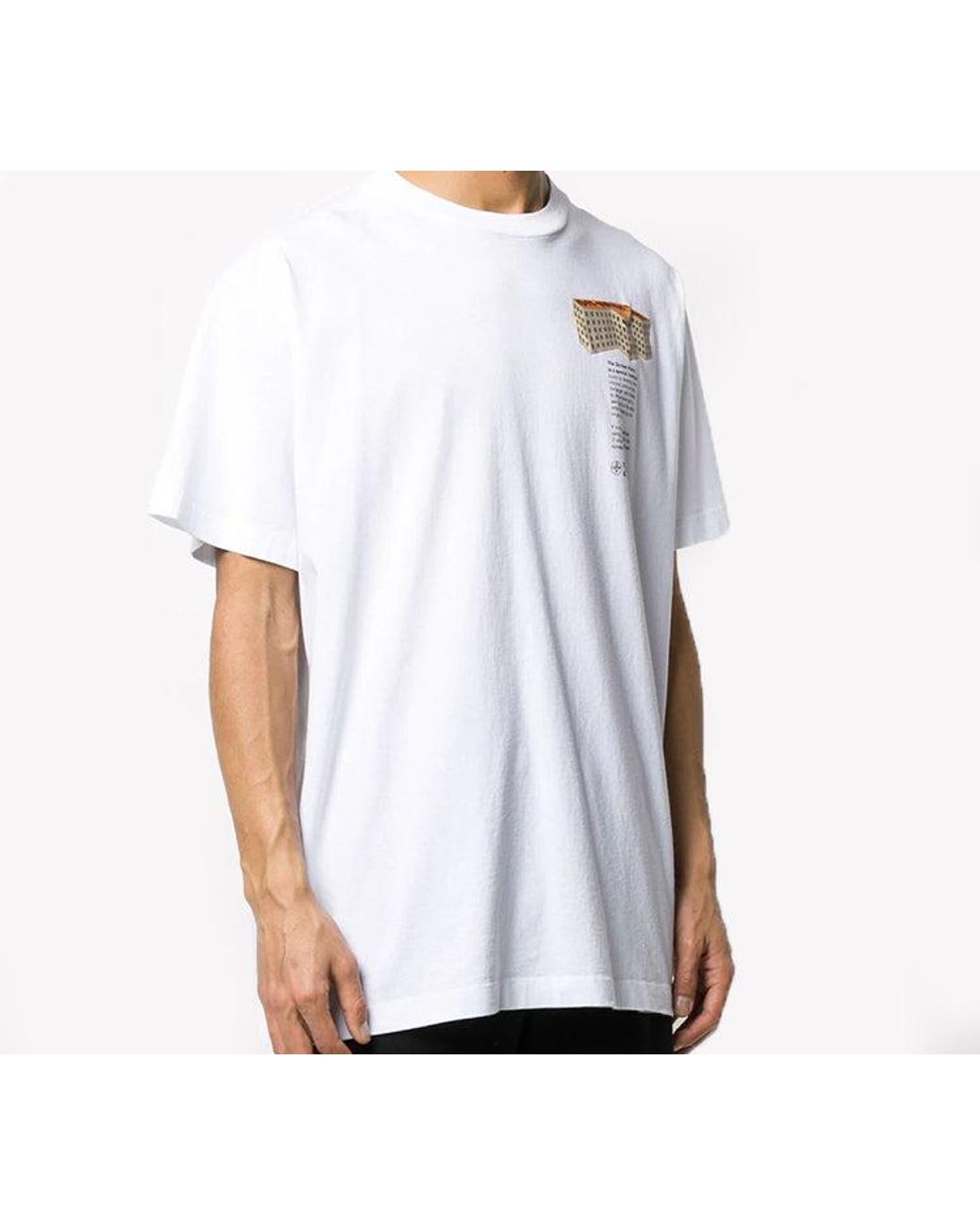 Off-White c/o Virgil Abloh White Ss20 Rationalism Print Short-Sleeved Oversized for men