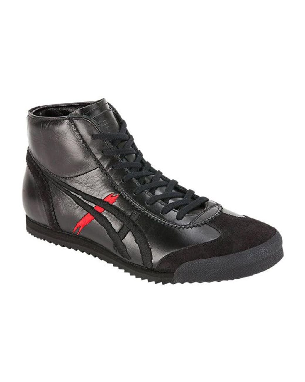 Onitsuka Tiger Black Mexico Mid Runner Dx Leather' for men