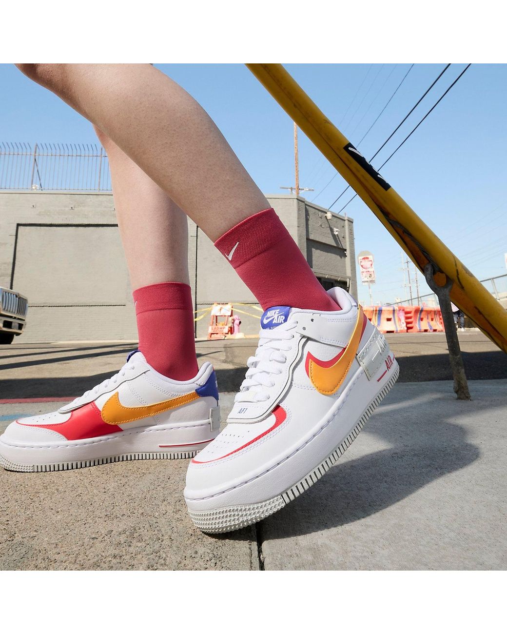Nike White (Wmns) Air Force 1 Low Shadow 'Gundam'