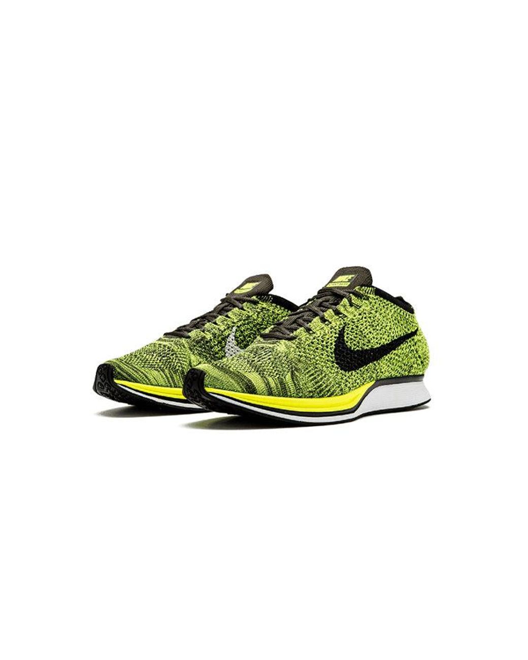 Nike Green Flyknit Racer 'Volt' for men