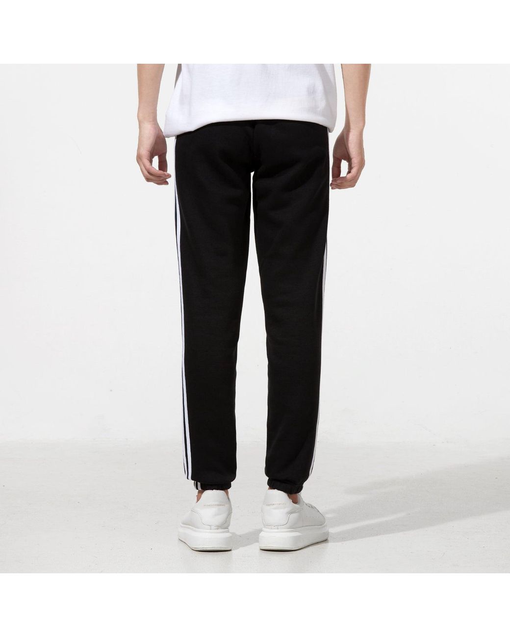 Adidas Black 3S Fl Te Pt Casual Sports Running Side Stripe Long Pants/Trousers for men