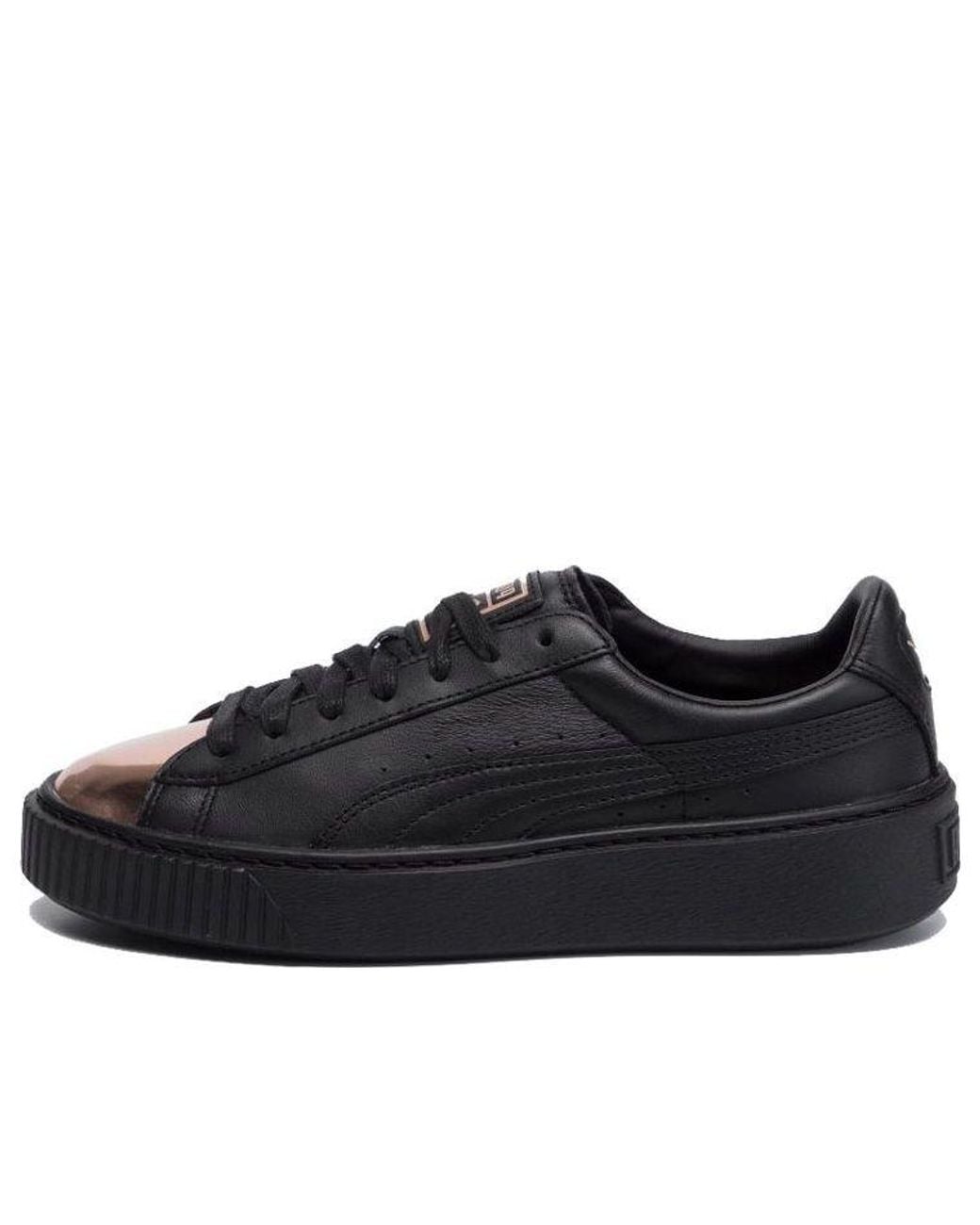 PUMA Black (Wmns) Basket Platform Metallic Rose'