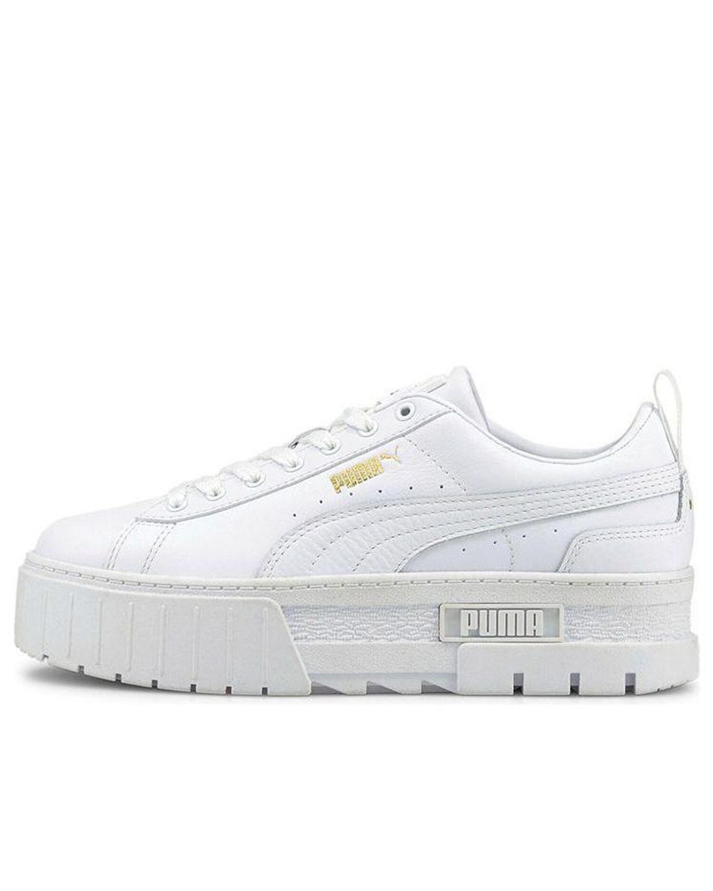 PUMA White Mayze Classic Sneakers