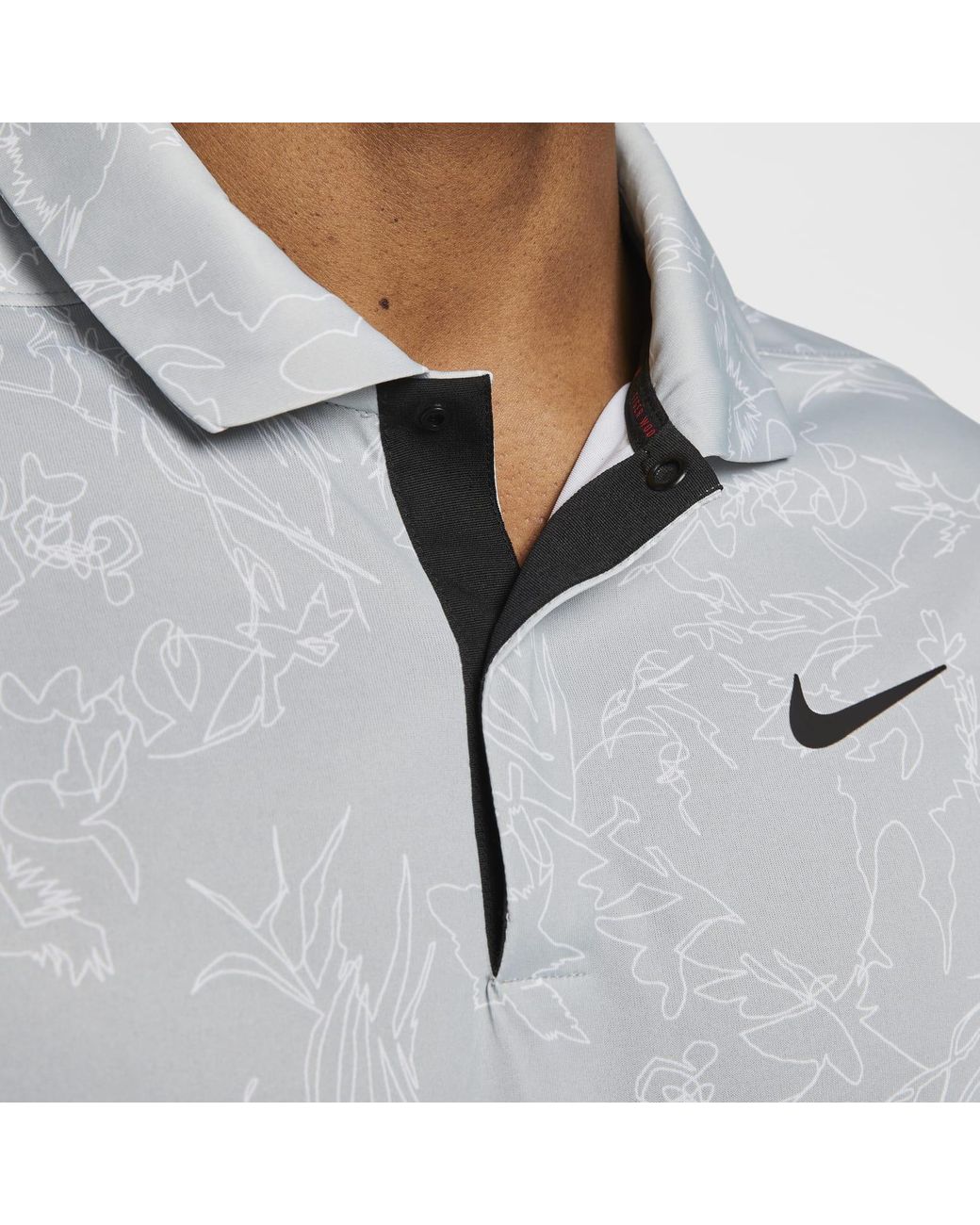 Nike Blue Tiger Woods Dri-Fit Adv Contour Print Polo Shirt for men