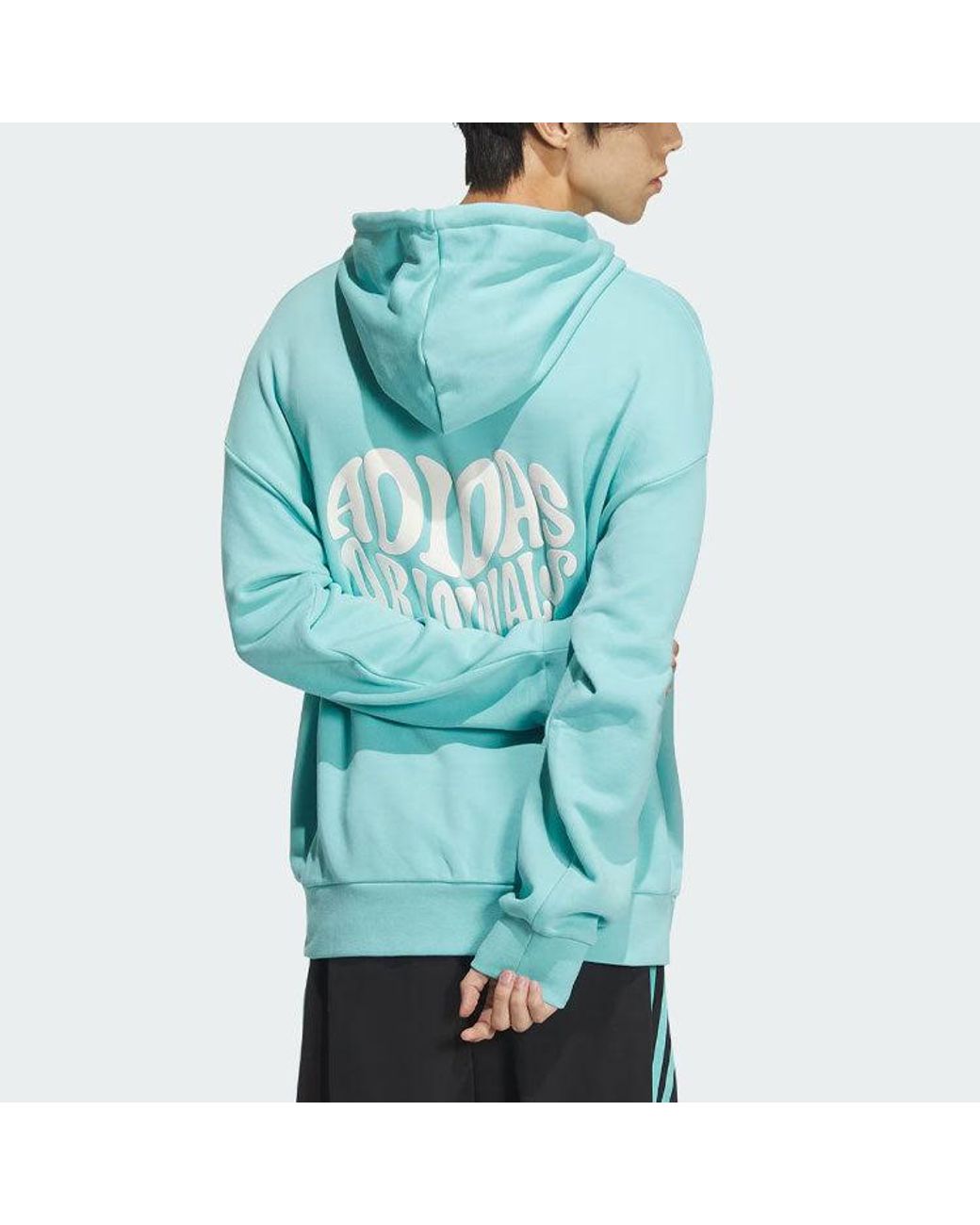 Adidas Blue Originals V-Day Hoodie Asia Sizing for men