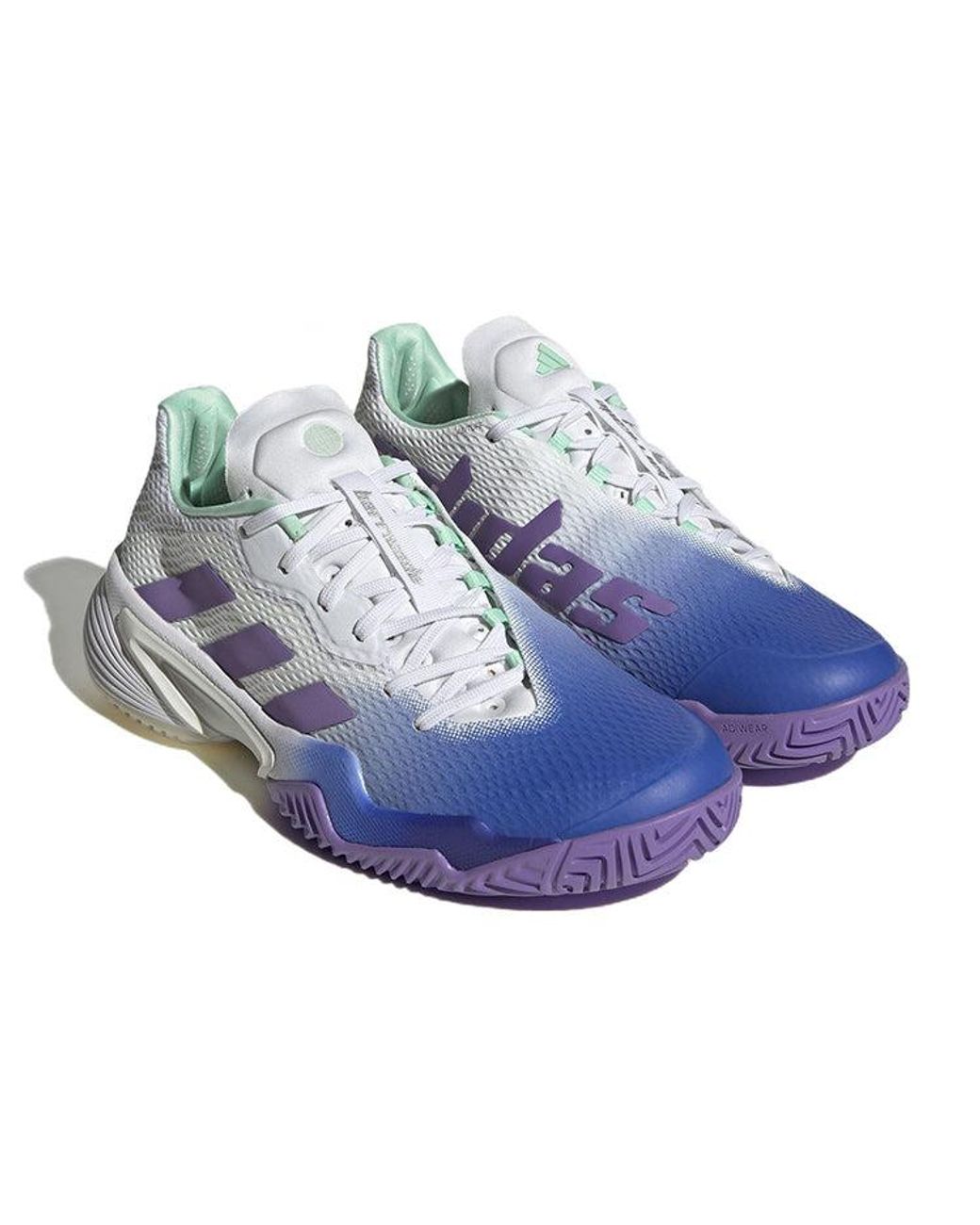 Adidas Blue (Wmns) Barricade Tennis Shoes Lucid'