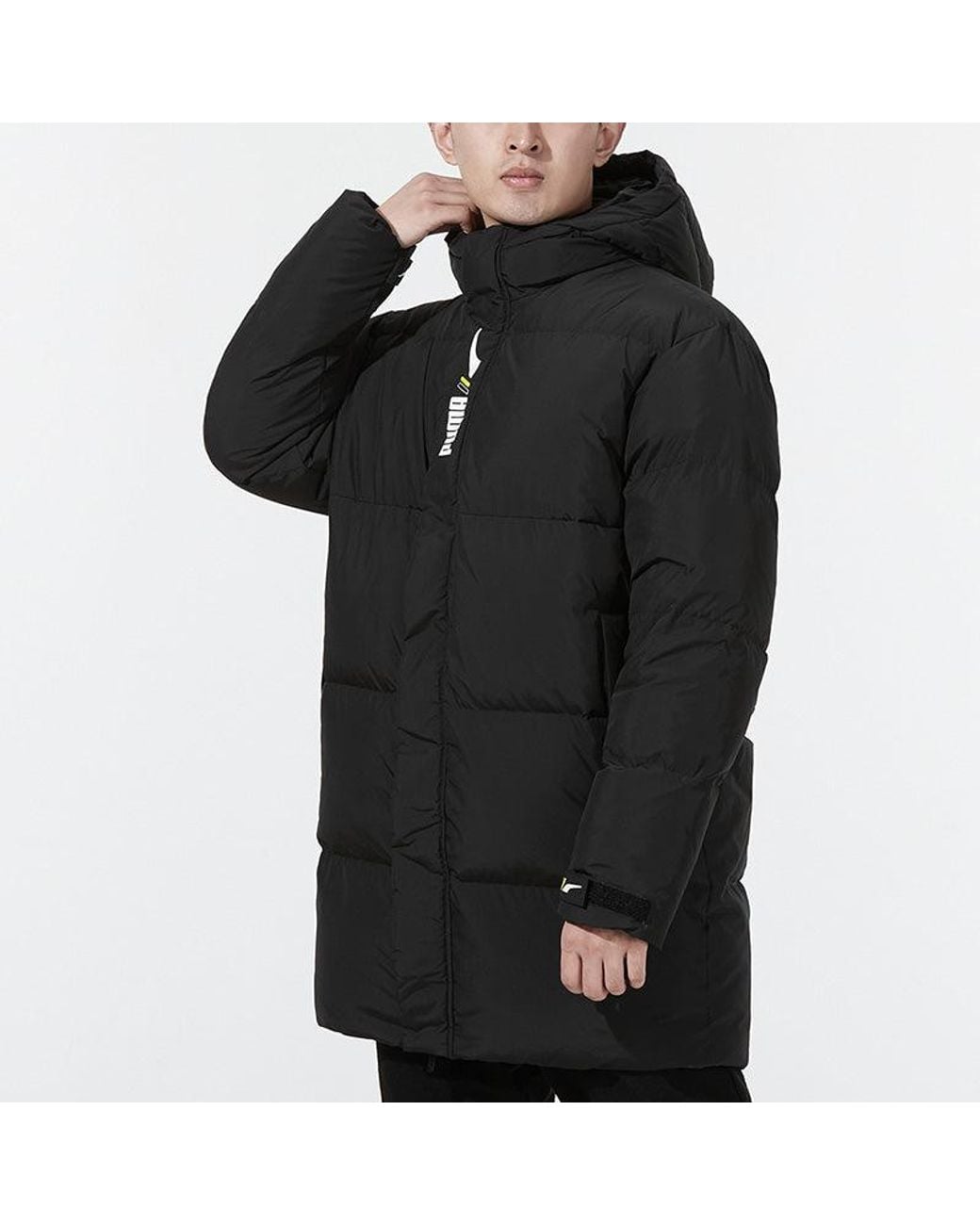 PUMA Black Windproof Down Warm Jacket for men