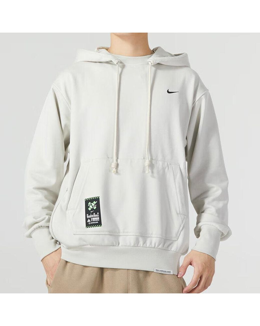 Nike White Dri-Fit Logo Hoodie for men