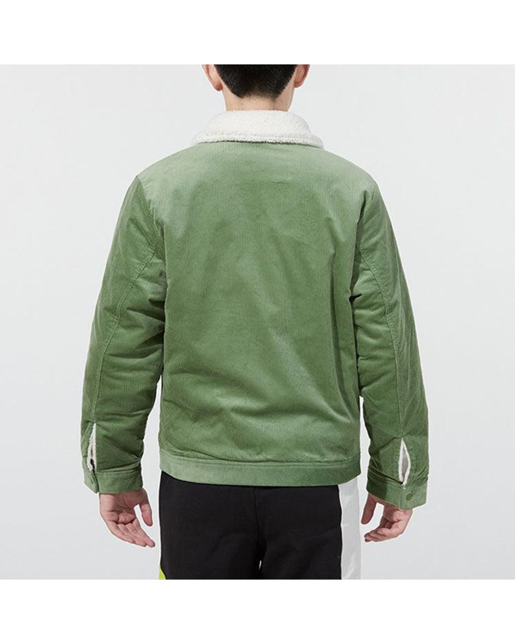 PUMA Green Cord Embroidered Logo Reversible Corduroy Jacket for men