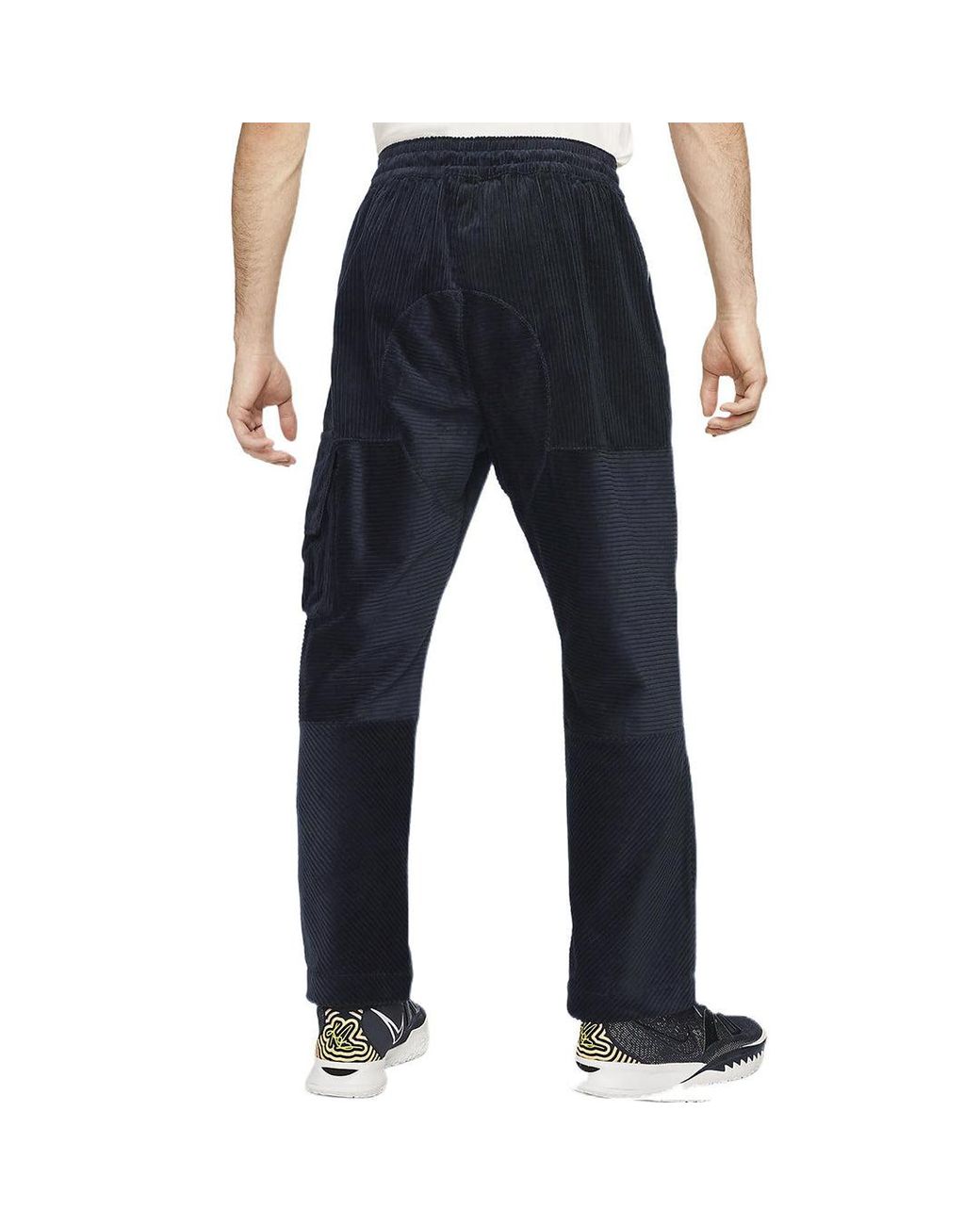 Nike Blue Corduroy Cargo Casual Straight Long Pants/Trousers for men