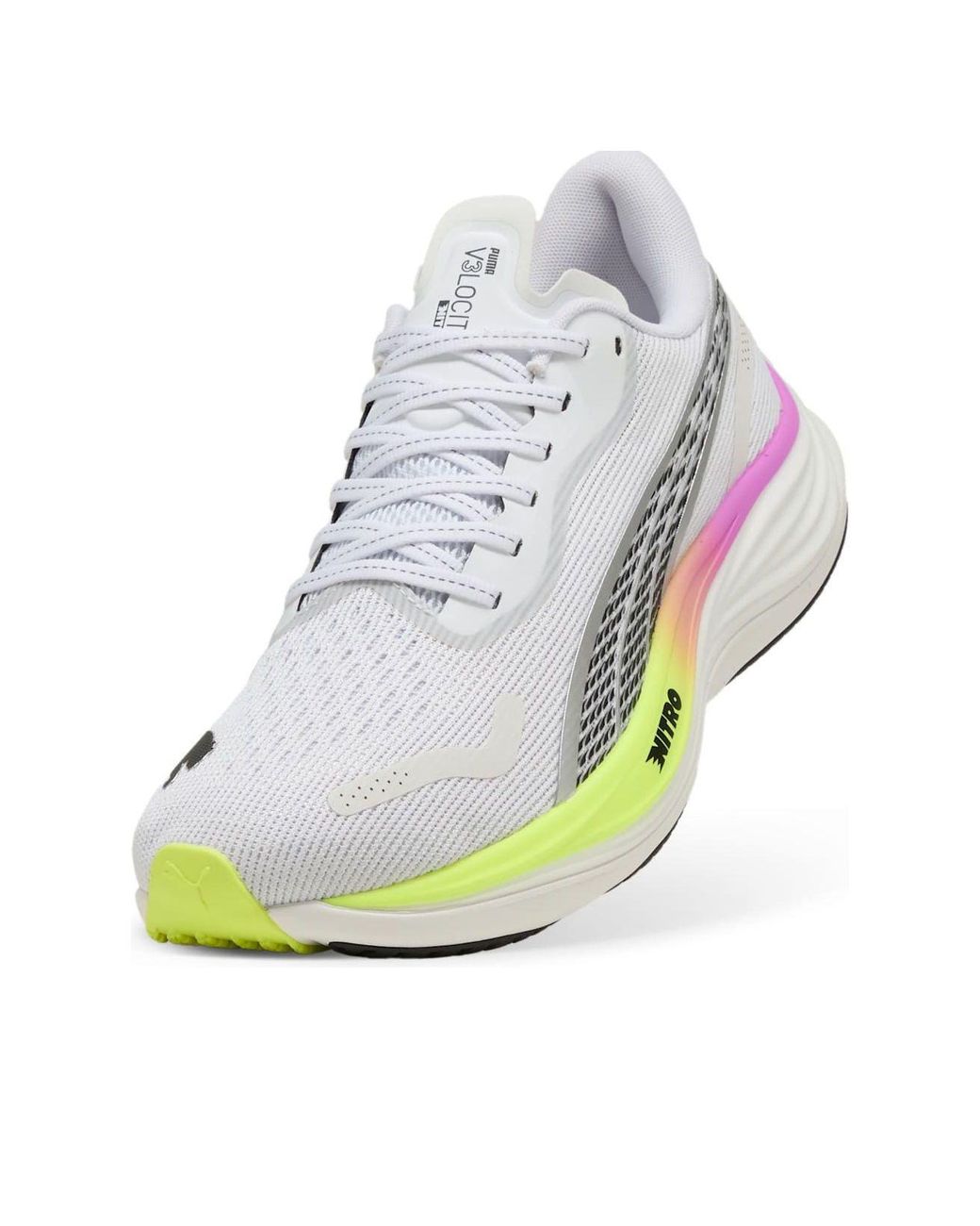 PUMA White Velocity Nitro 3 Pure Alert' for men