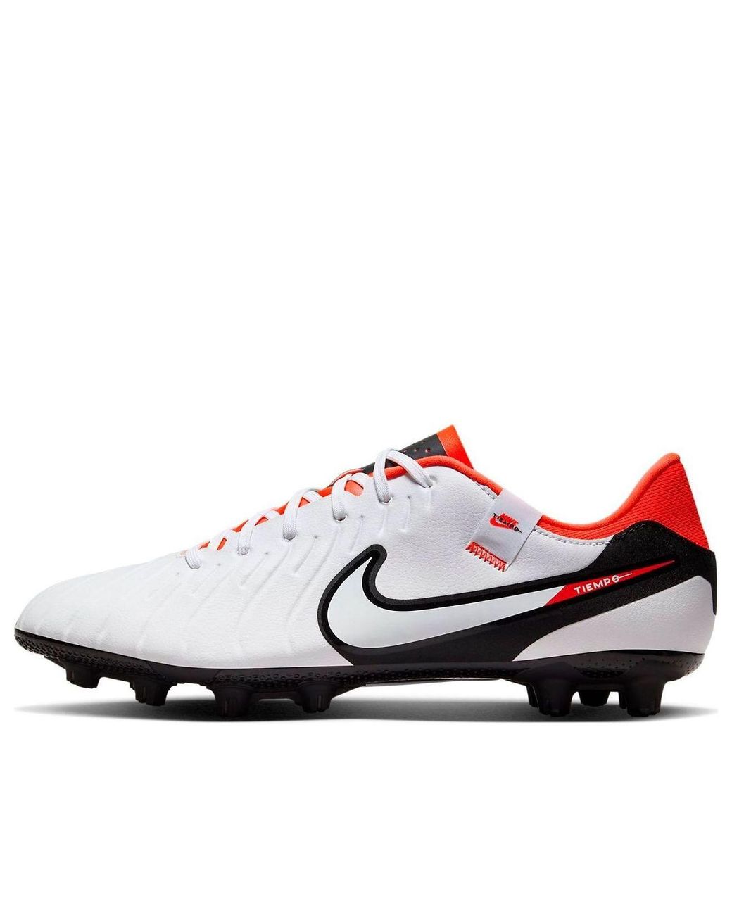 Nike White Tiempo Legend 10 Pro Hg Low-Top Bright Crimson' Dv4332-100 for men