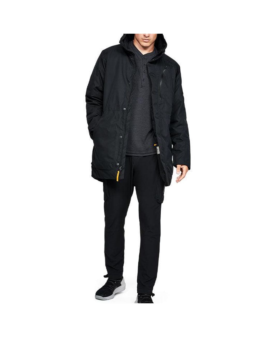 Under Armour Blue Project Rock Unstoppable Waterproof Down Parka for men