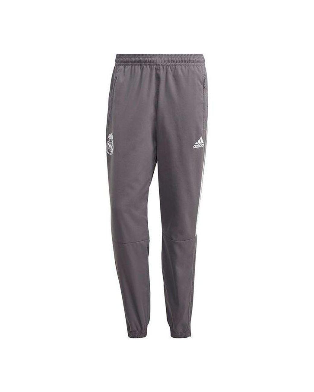 Adidas Gray Real Ssp Pnt Real Madrid Soccer/Football Slim Fit Training Sports Long Pants for men