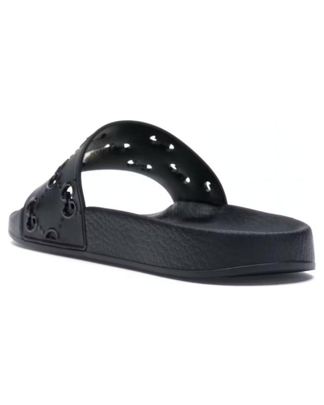 Gucci Blue Rubber Gg Slide for men