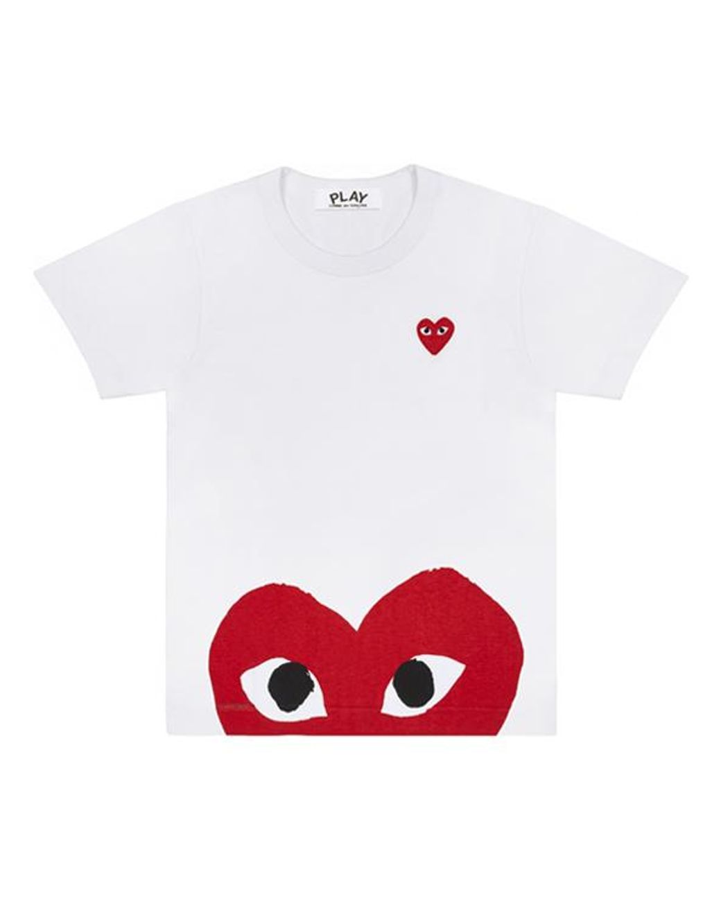 COMME DES GARÇONS PLAY White Oversized Heart T-shirt for men