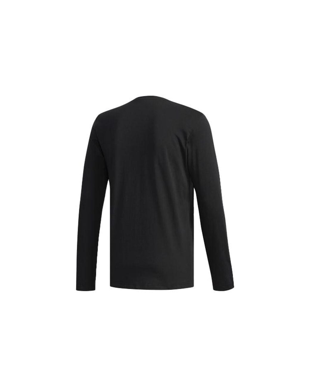 Adidas Black Neo M Ce Lnr Ls Logo Printing Round Neck Long Sleeves for men