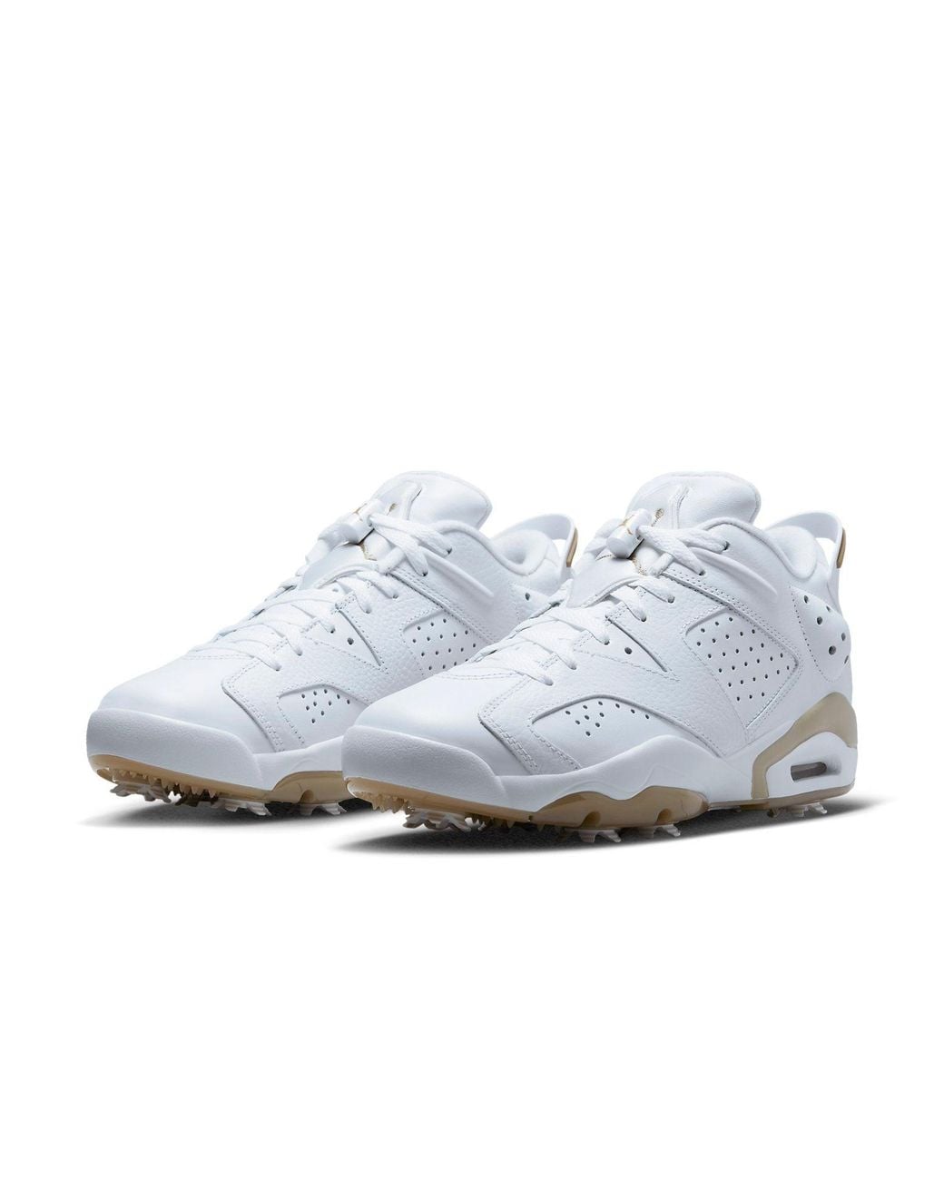 Nike White 6 Retro Low Golf Khaki' for men