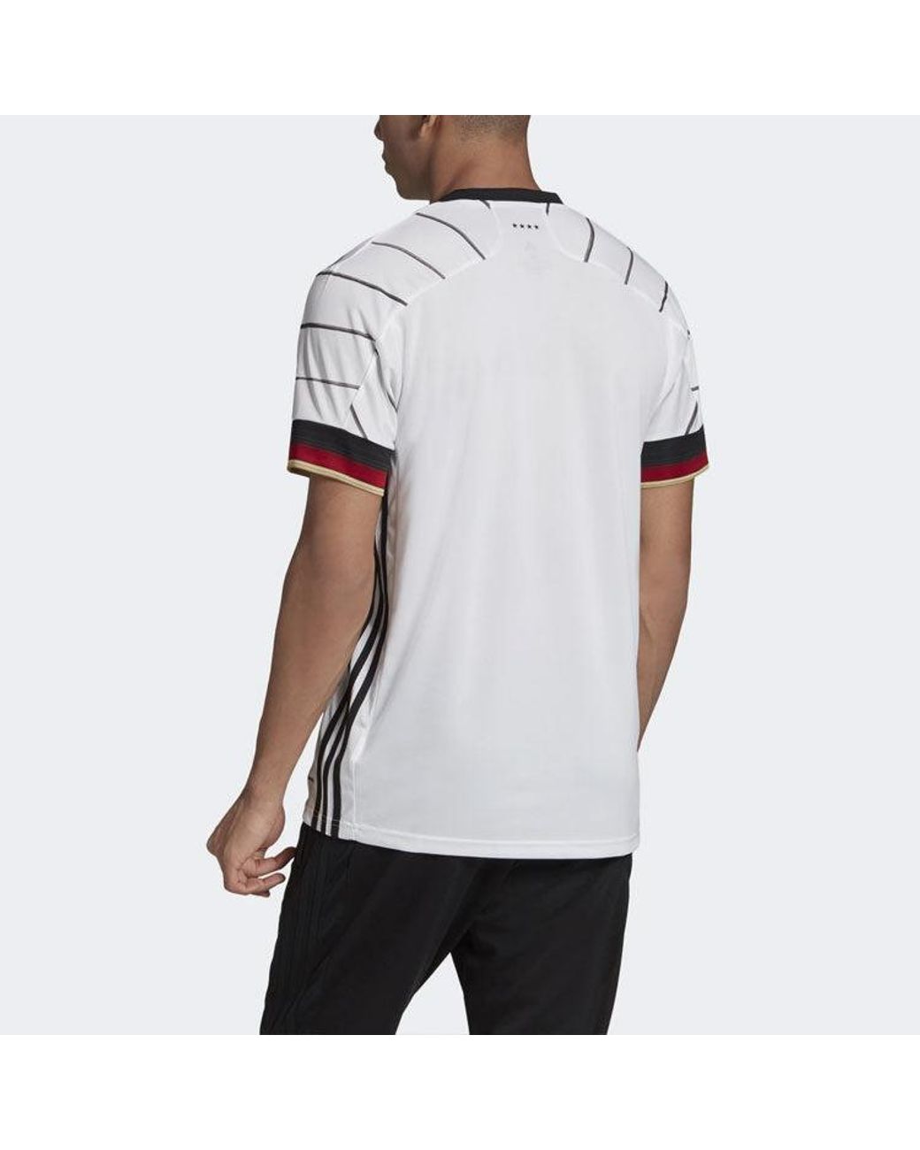 Adidas Blue Soccer/Football Sports Training Short Sleeve Fan Edition Germany Home for men