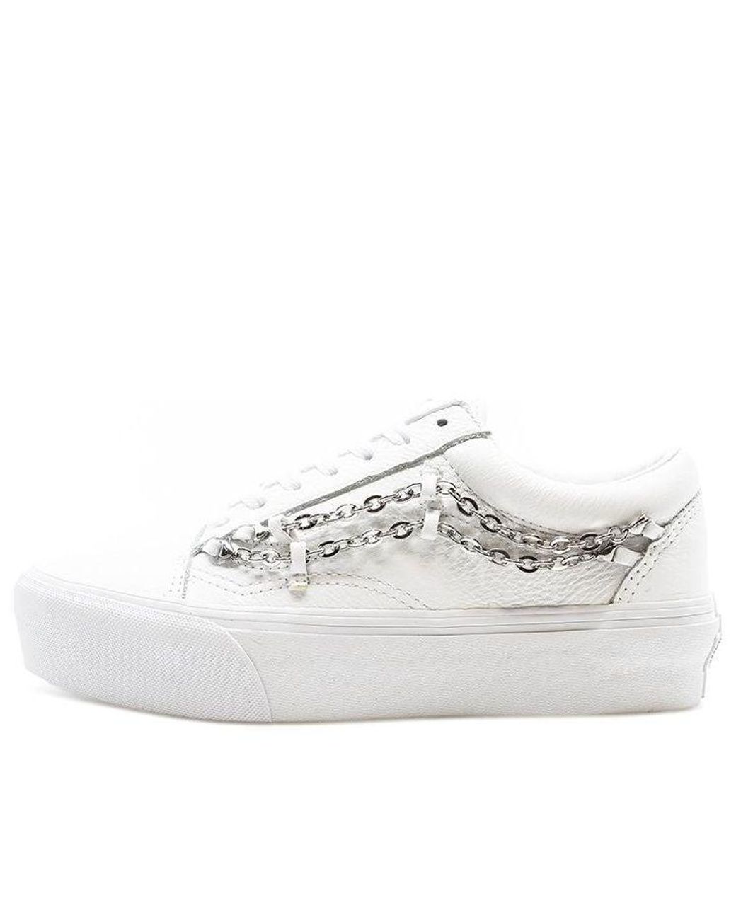 Vans White Old Skool Platform 'Chain for men