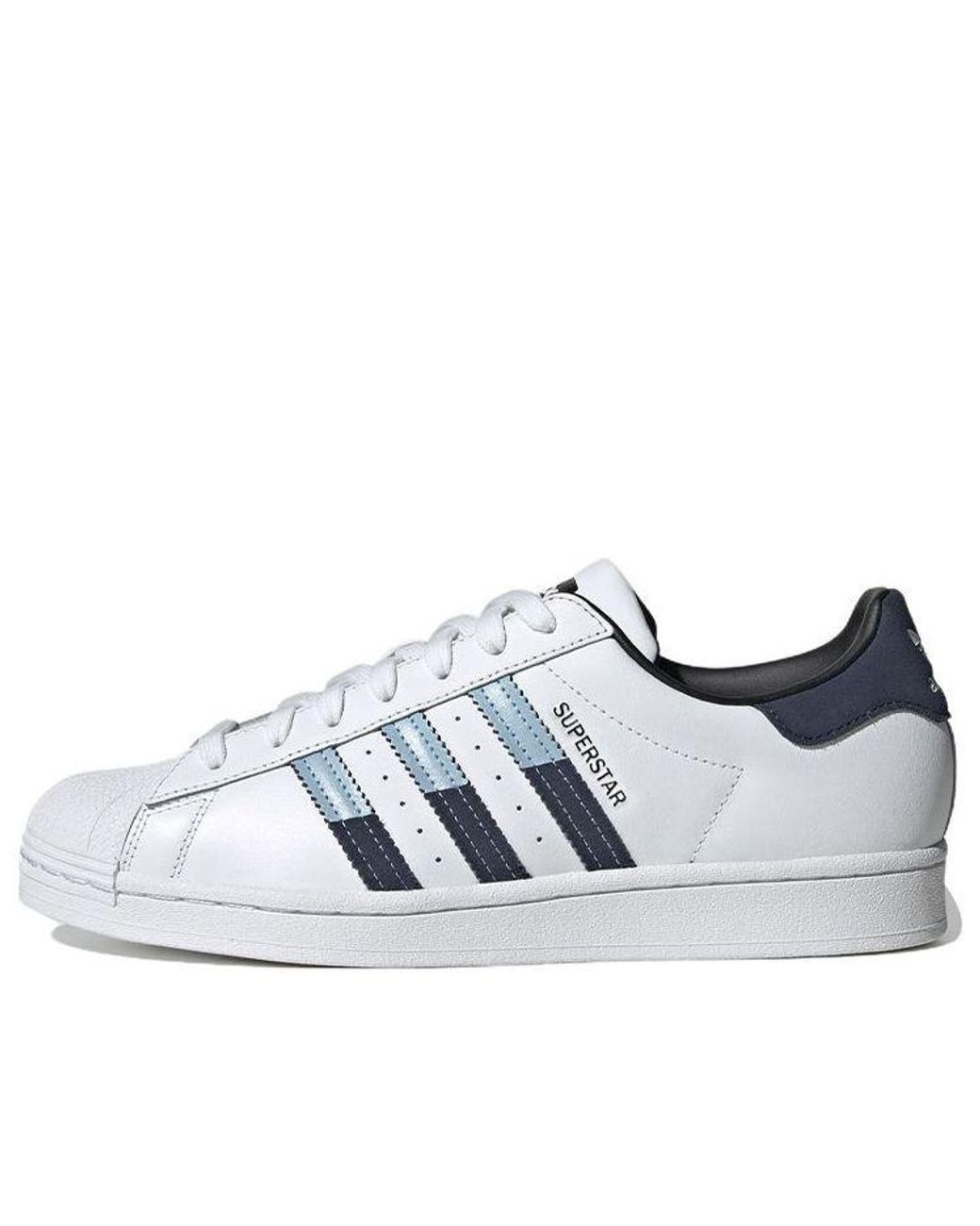 chorro suelo Alienación adidas Superstar Shoes 'white Navy' in Blue for Men | Lyst