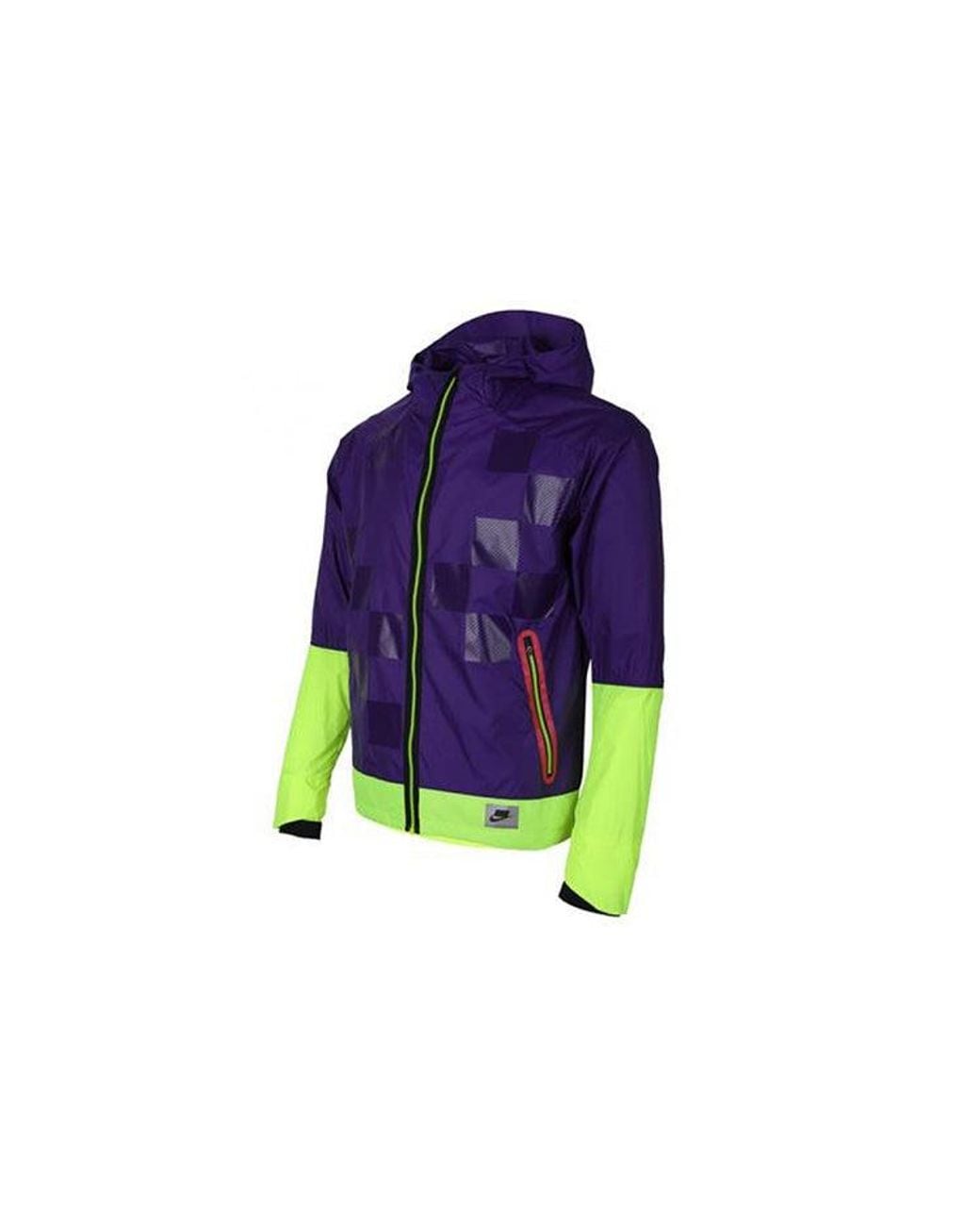Nike Purple Shield Flash Colorblock Running Hooded Jacket for men