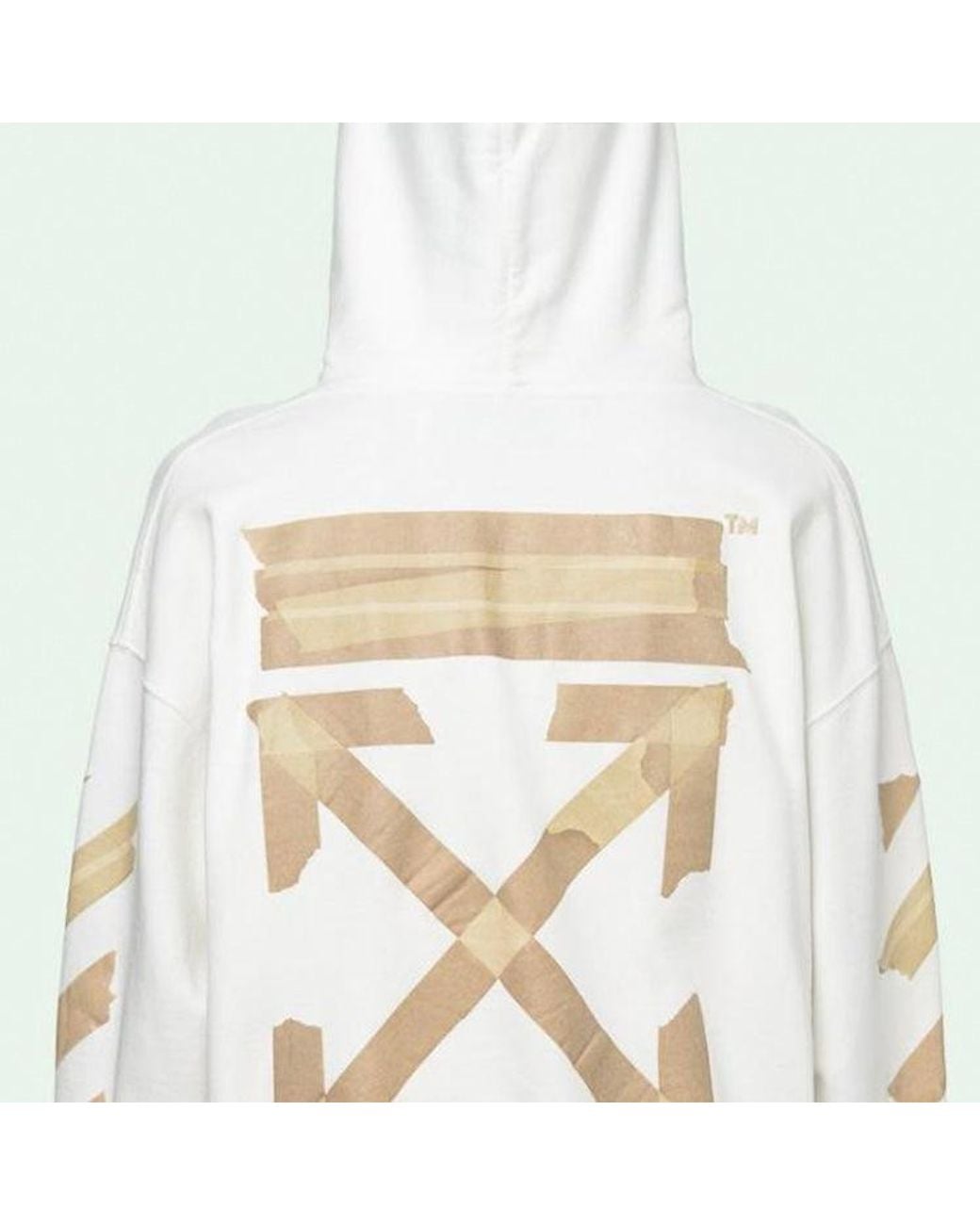 Off-White c/o Virgil Abloh White Arrows Sketch Logo Loose Sweater Tape for men