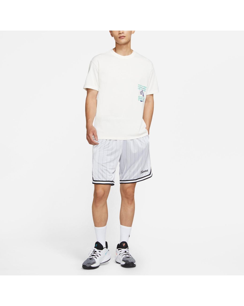 Nike Blue Casual Breathable Sports Lacing Stripe Shorts for men