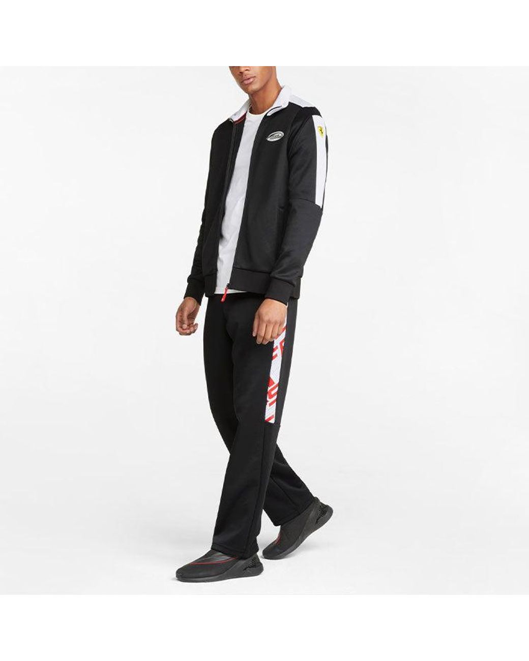 PUMA Black Ferrari Race T7 Track Jacket for men