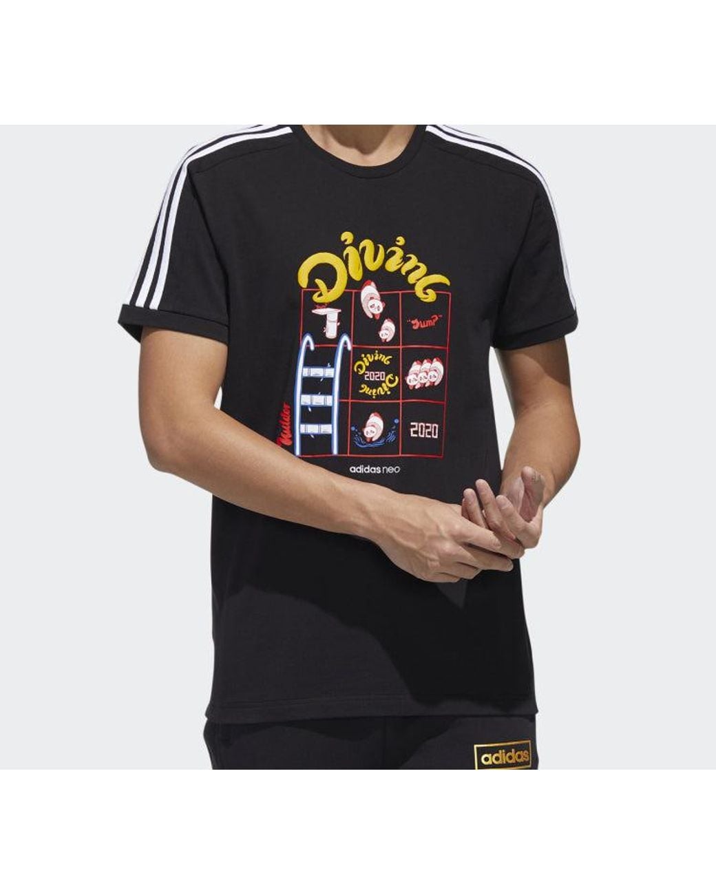 Adidas Black Neo Sports Short Sleeve T-Shirt for men