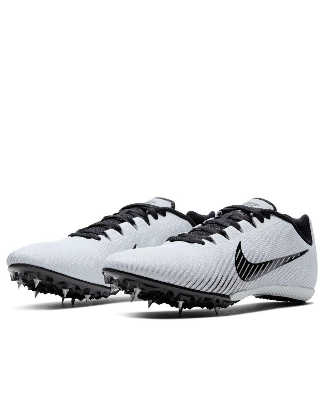 Nike Gray Air Zoom Rival M 9 Spikes 'Pure Platinum' for men