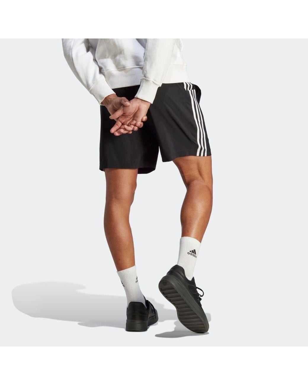 Adidas Black Aeroready Essentials Small Logo Chelsea Shorts for men