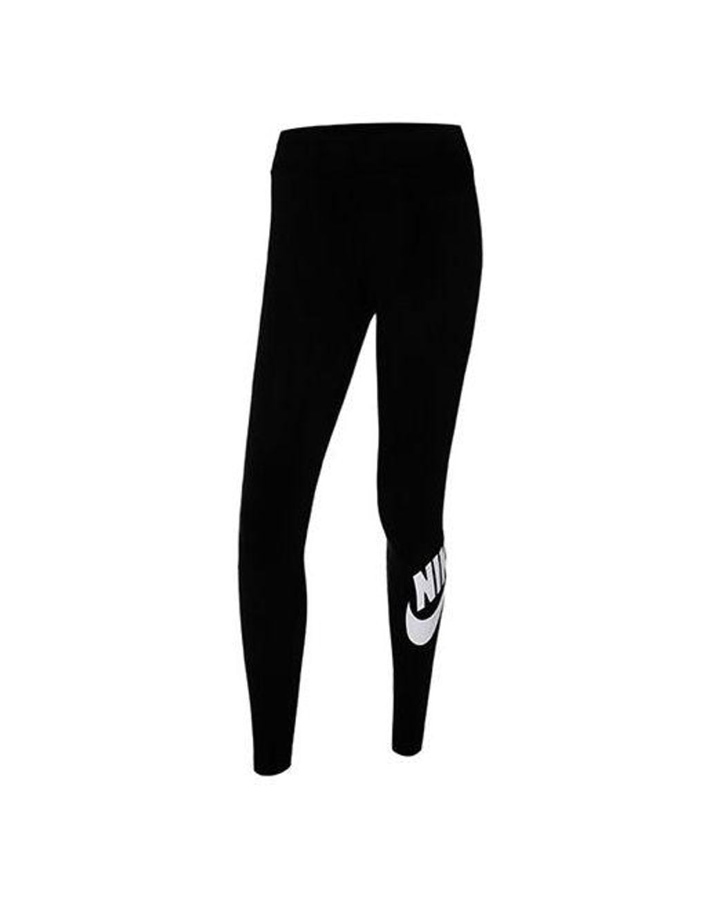 Nike Black (Wmns) Sportswear Essential High-Waisted Logo Leggings