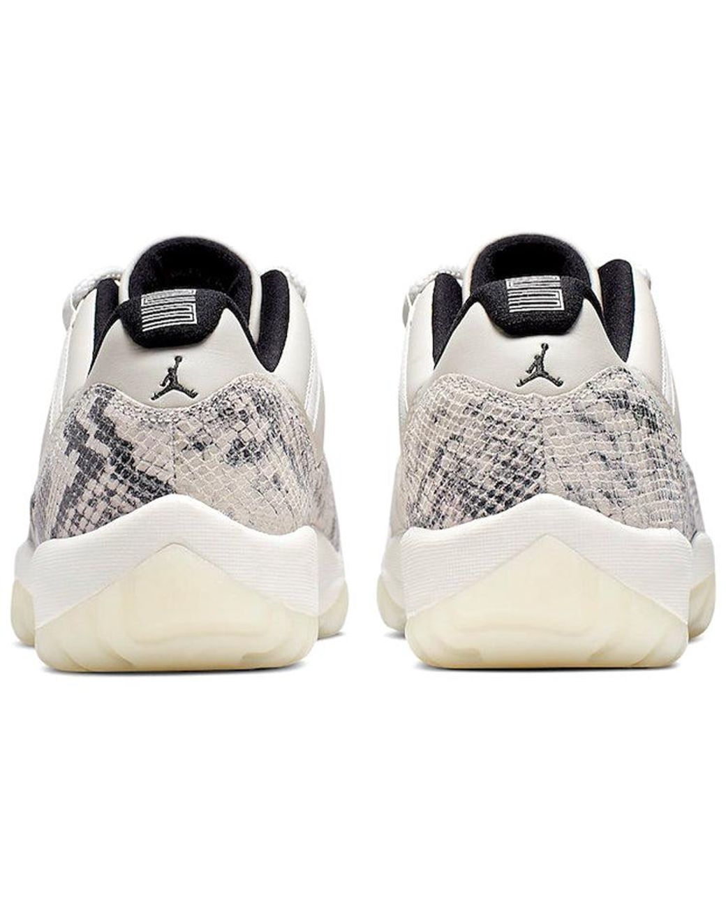 Nike White 11 Retro Low 'Light Bone Snakeskin' for men