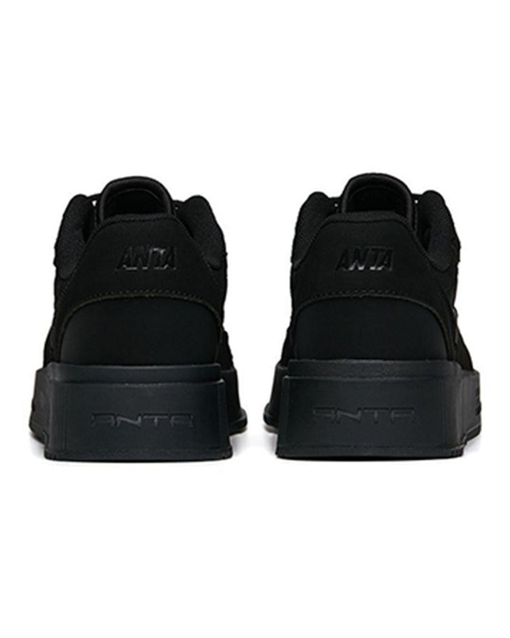 Anta Black Lifestyle Skate Shoes for men