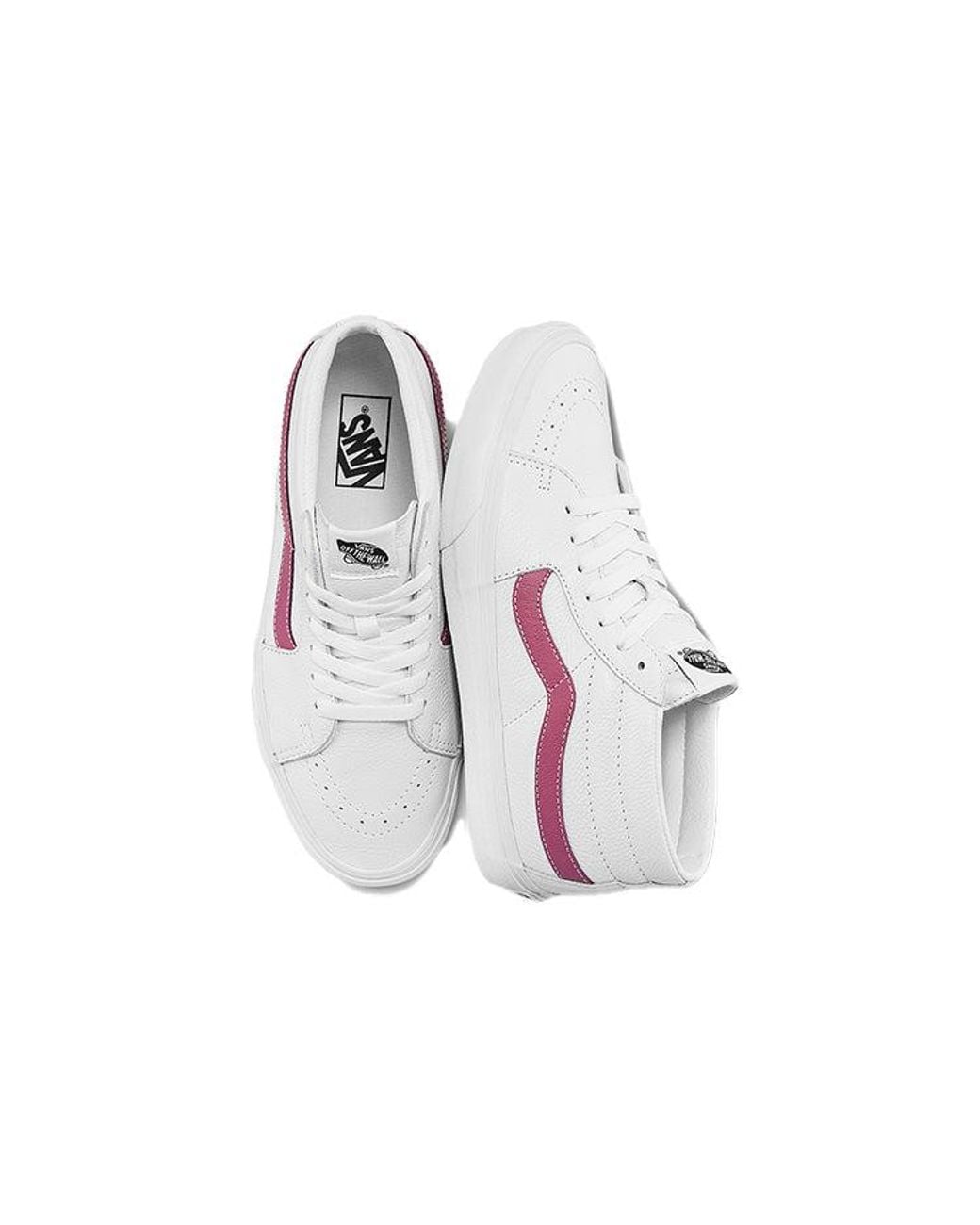 Vans White Sk8-Mid Mid-Top Sneakers