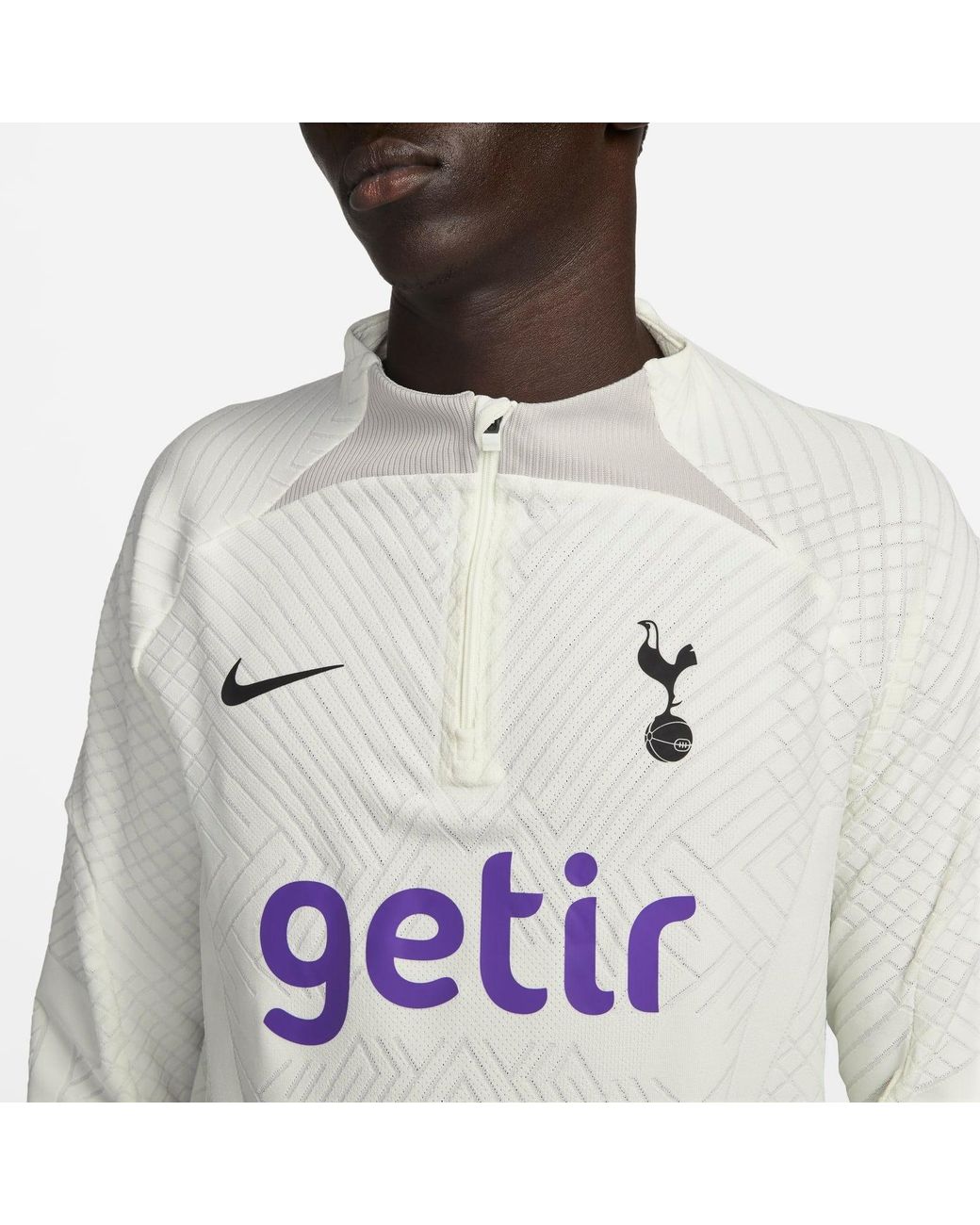 Nike Gray Tottenham Dri-Fit Adv Elite 1/4 Zip Long Sleeve Strike Drill Top for men