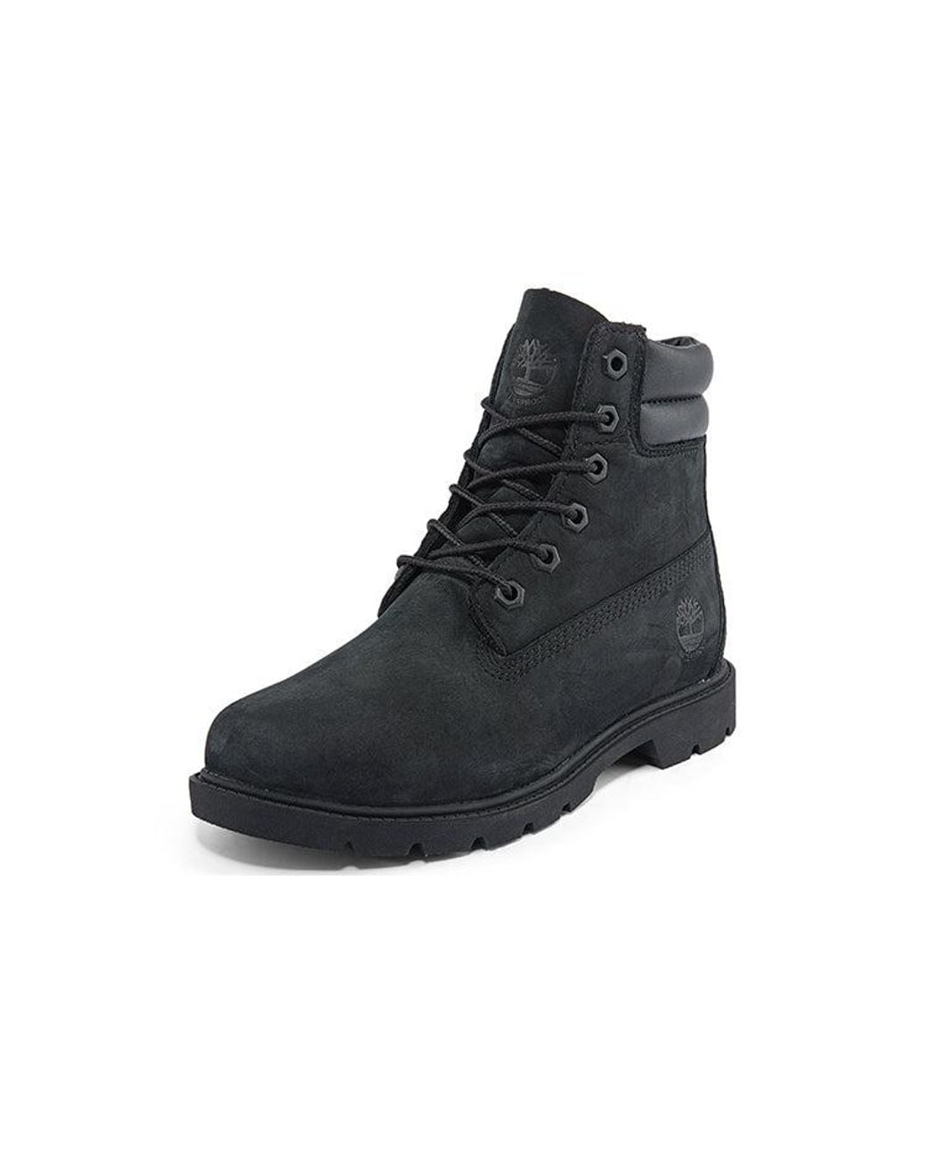 Timberland Black (Wmns) Linden Woods 6-Inch Double Collar Boots