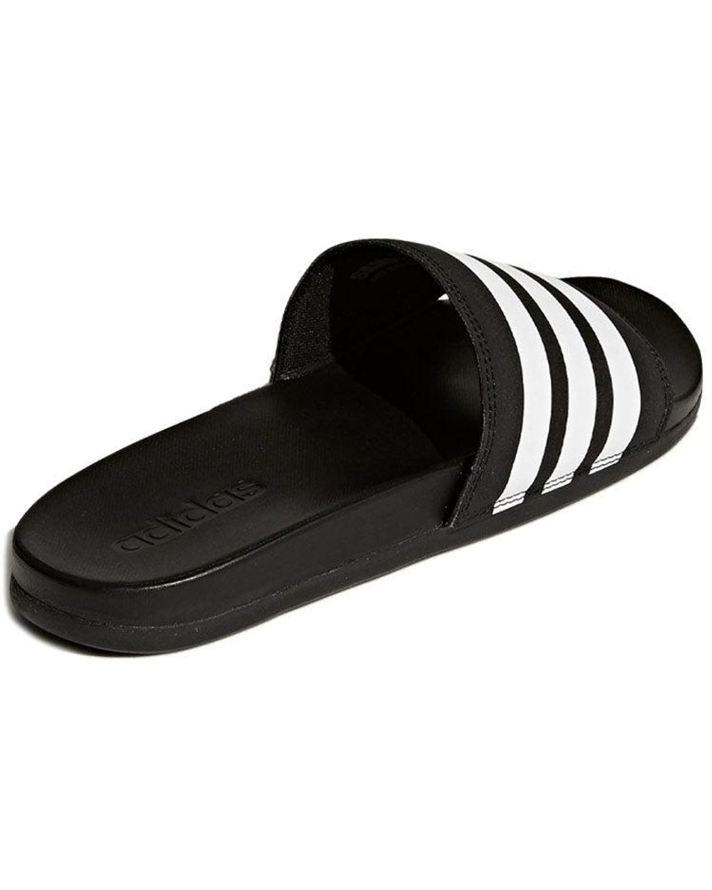 Adidas Black Adilette Cloudfoam Plus for men