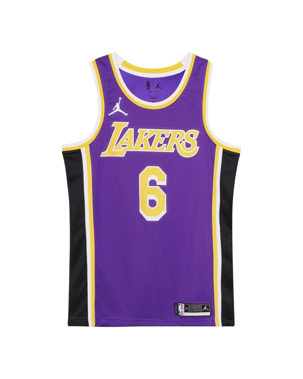 Nike Purple Nba Quick Dry Sports Basketball Sw Fan Edition Version Los Angeles Lakers Lebron James No. 6 Jersey for men