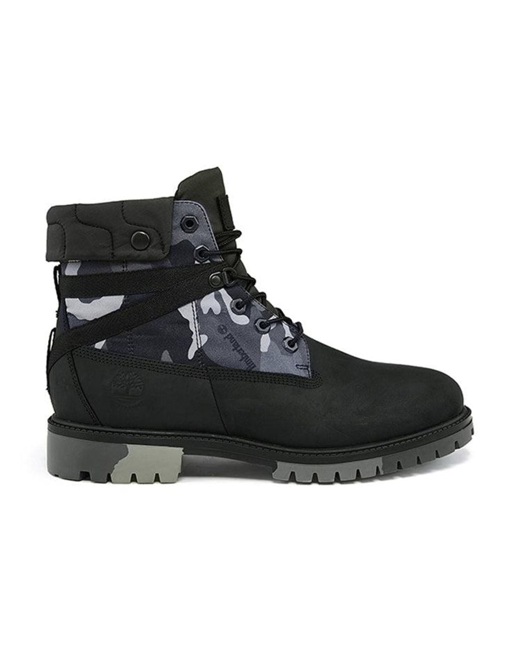 Timberland Black Heritage Ek+ 6 Inch Waterproof Wide-Fit Boot Camouflage' for men