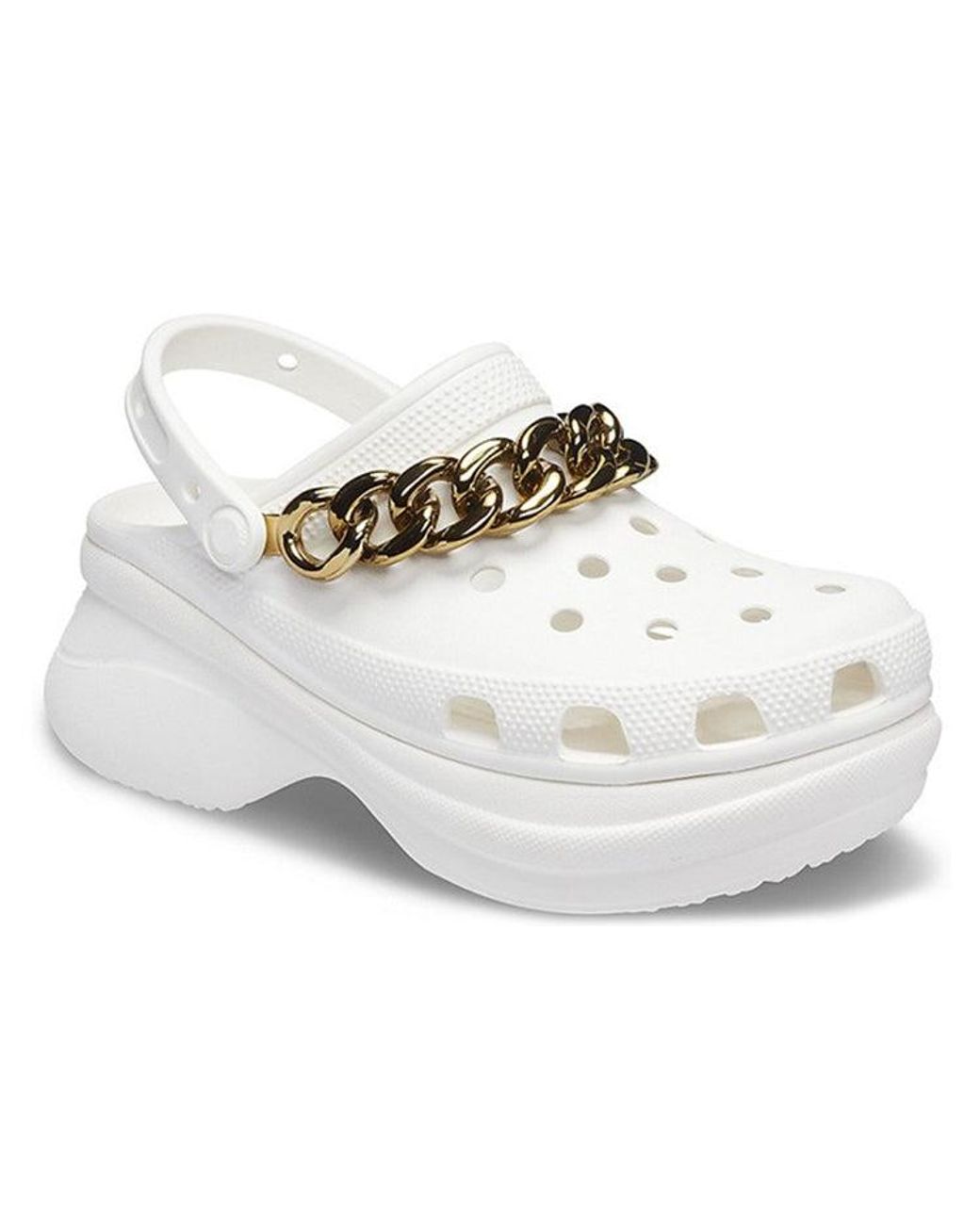 CROCSTM White (Wmns) Retro Chain Sandals