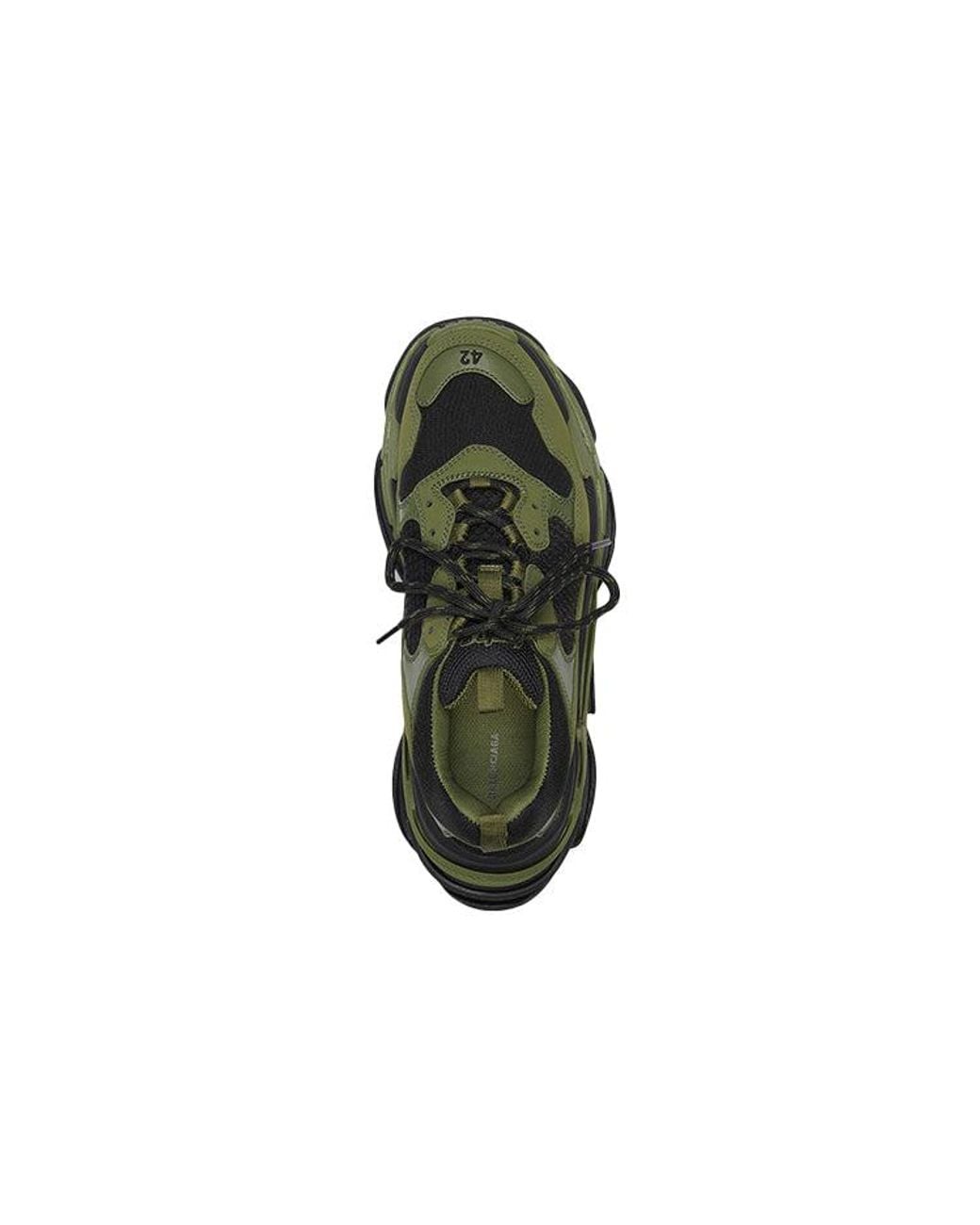 Balenciaga Green Triple S Sneaker Khaki' for men