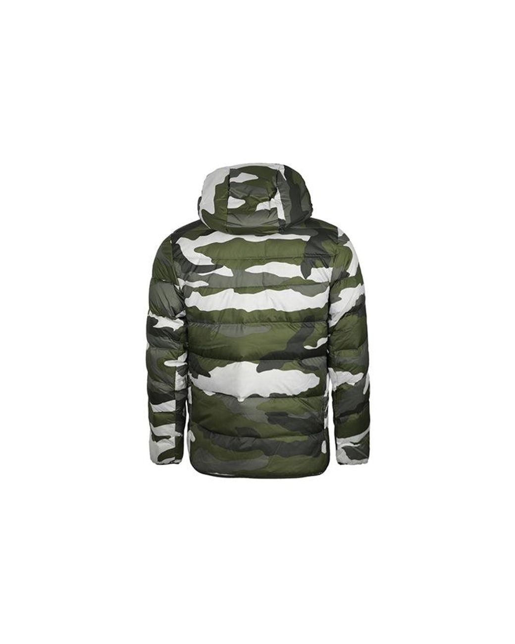 Nike Green Sportswear Down Windrunner Printing Hooded Down Jacket Camouflage for men