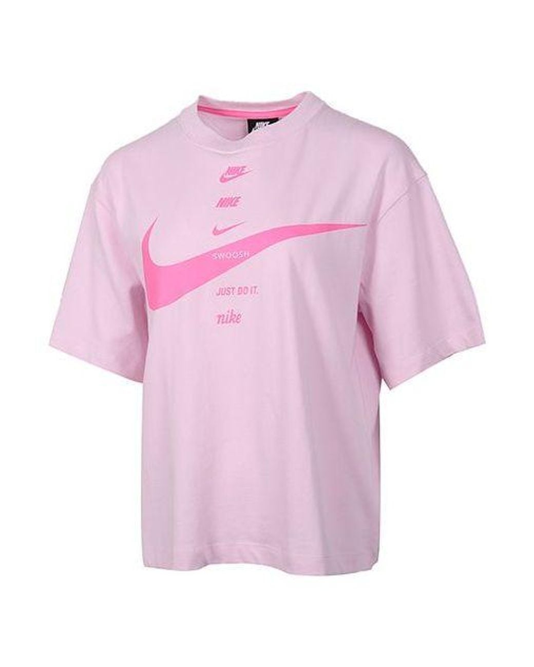 Nike Pink (Wmns) Sportswear Short Sleeve Crop Tee