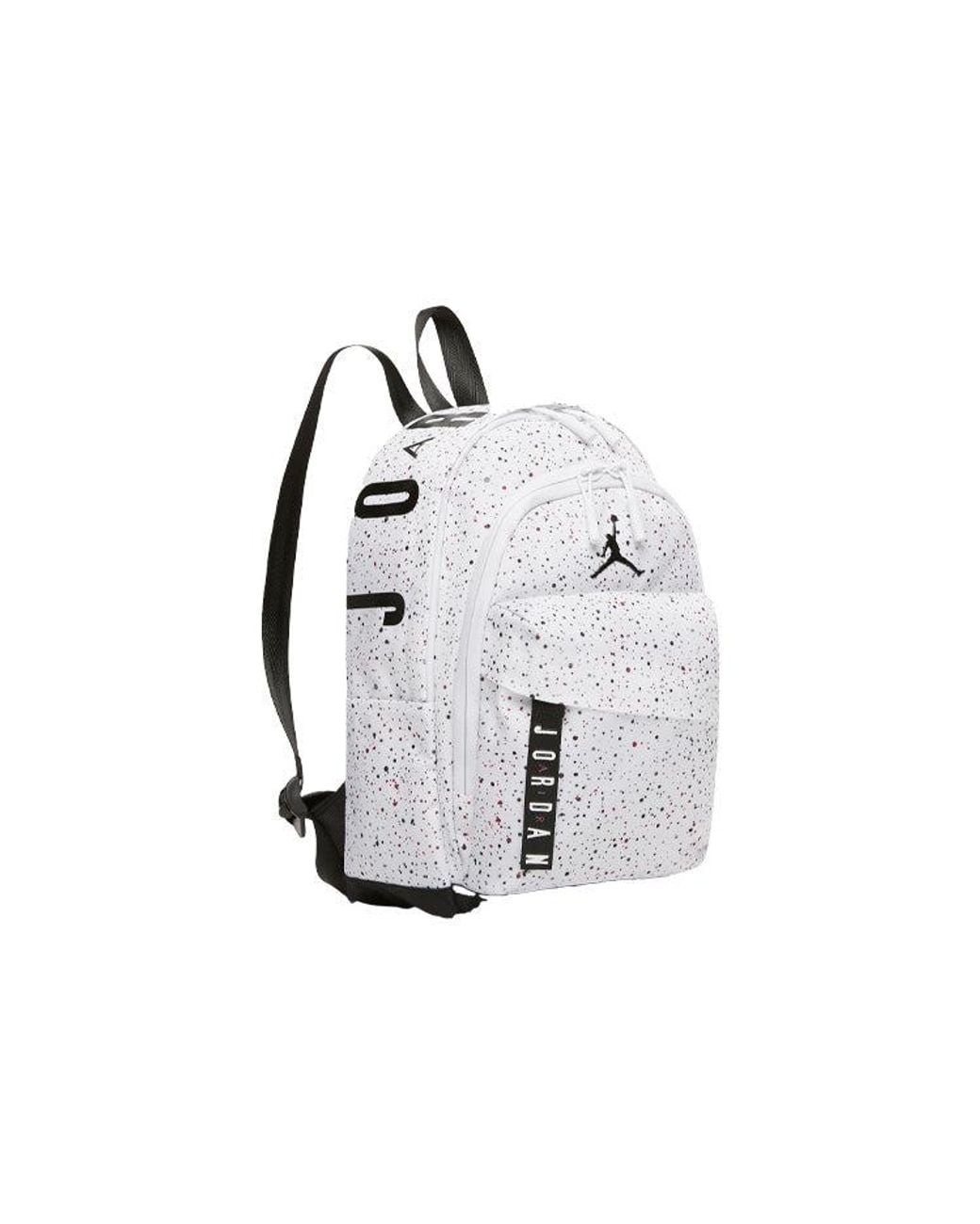 Nike White Athletic Zipper Opening Adjustable Strap Schoolbag Backpack