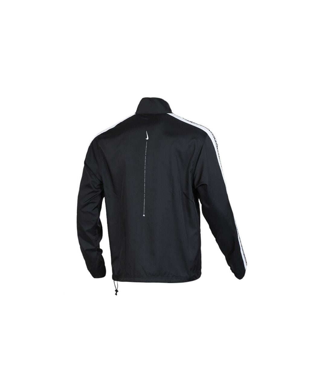 Nike Black Zipper Casual Sports Stand Collar Jacket for men